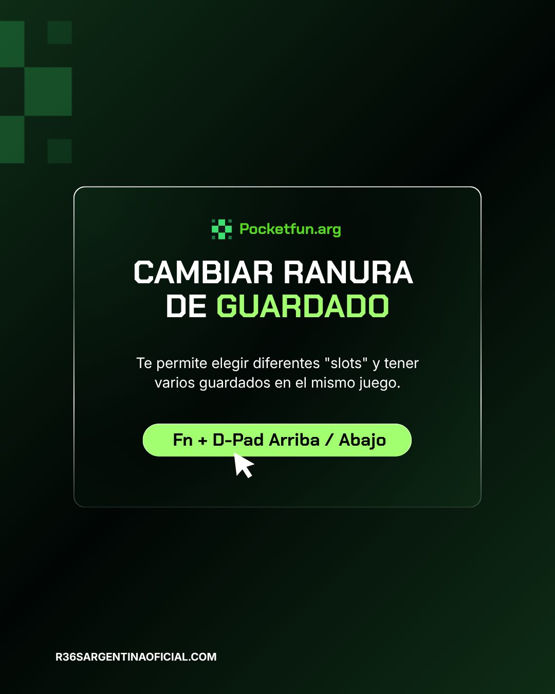 Pocketfun: cambiar ranura de guardado